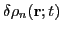 $\delta\rho_n(\vec{r};t)$