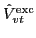 $\hat{V}^{\mbox{\rm {\scriptsize {exc}}}}_{vt}$