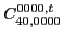 $C_{40,0000}^{0000,t}$