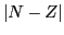 $ \vert N-Z\vert$