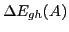 $\Delta E_{gh} (A)$