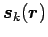 $ {\mbox{\boldmath${s}$\unboldmath }}_k (\mbox{\boldmath${r}$\unboldmath })$