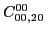 $C_{00,20}^{00}$