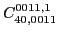 $C_{40,0011}^{0011,1}$