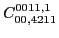 $C_{00,4211}^{0011,1}$
