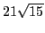 $21\sqrt{15}$