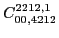 $C_{00,4212}^{2212,1}$