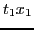 $\displaystyle t_1x_1$