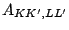 $\displaystyle A_{KK^\prime,LL^\prime}$