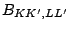$\displaystyle B_{KK^\prime,LL^\prime}$