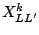 $X^k_{LL^\prime}$