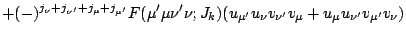 $\displaystyle +(-)^{ j_\nu+j_{\nu^\prime}+j_\mu+j_{\mu^\prime}
}F(\mu^\prime\mu...
... u_{\nu} v_{\nu^\prime} v_{\mu}
+u_{\mu} u_{\nu^\prime} v_{\mu^\prime} v_{\nu})$