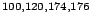 $^{100,120,174,176}$