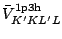 $\bar{V}^{\rm 1p3h}_{K'KL'L}$