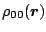 $\rho_{00}(\mbox{\boldmath$r$\unboldmath })$