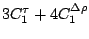 ${ }3C_1^{\tau} + 4C_1^{\Delta\rho}$