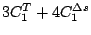 ${ }3C_1^{T} + 4C_1^{\Delta s}$