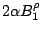 ${ }2\alpha B_1^{\rho}$