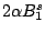 ${ }2\alpha B_1^{s}$
