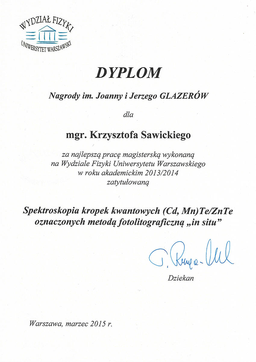 Best Master’s Thesis Prize Best Master’s Thesis Prize