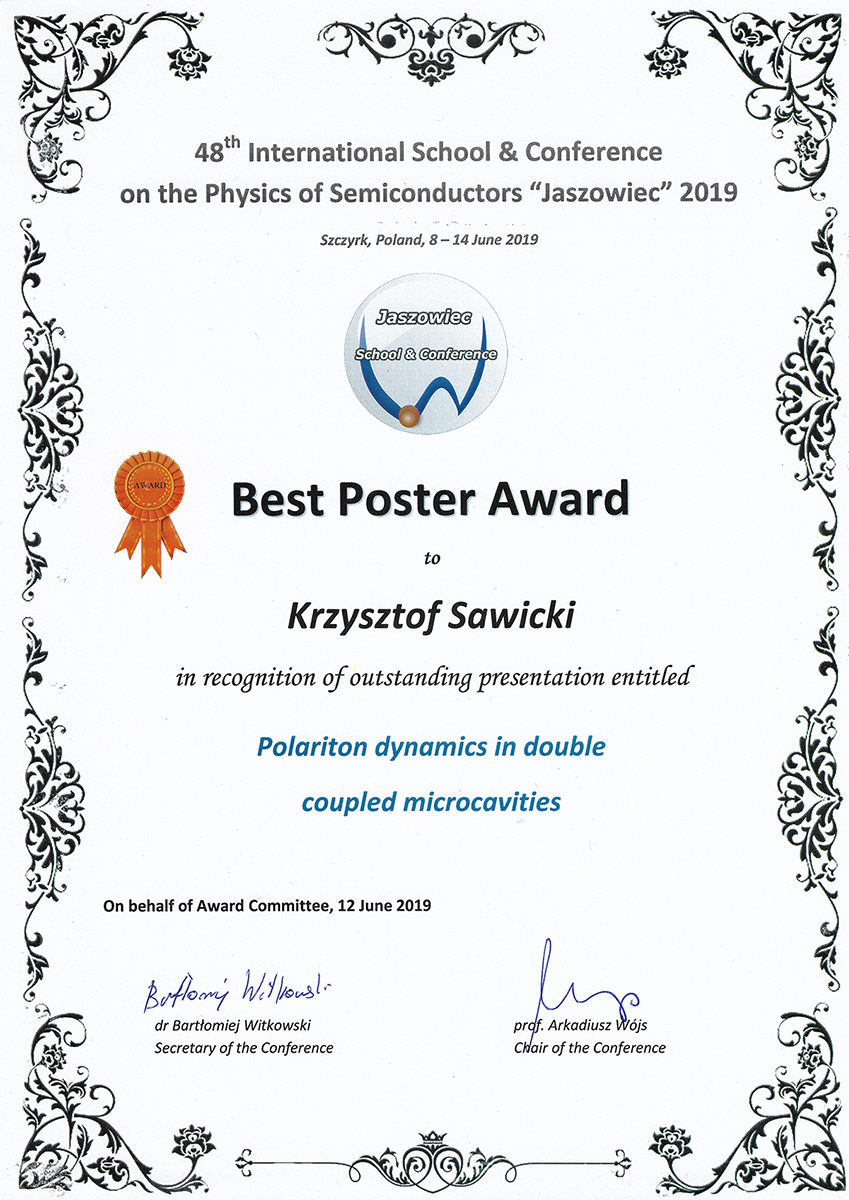 Best Poster Award Best Poster Award