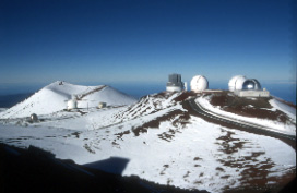 On the summit of Mauna Kea.