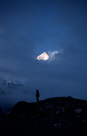 Chan Tengri w chmurach