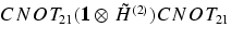 $CNOT_{21} ({\bf 
1}\otimes
\otilde{H}^{(2)})CNOT_{21}$