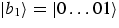 $\vert b_1\rangle 
= \vert \ldots 01\rangle$