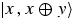 $\vert x,x\oplus 
y\rangle$