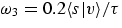 $\omega_3 = 0.2 
\langle s \vert v \rangle / \tau$